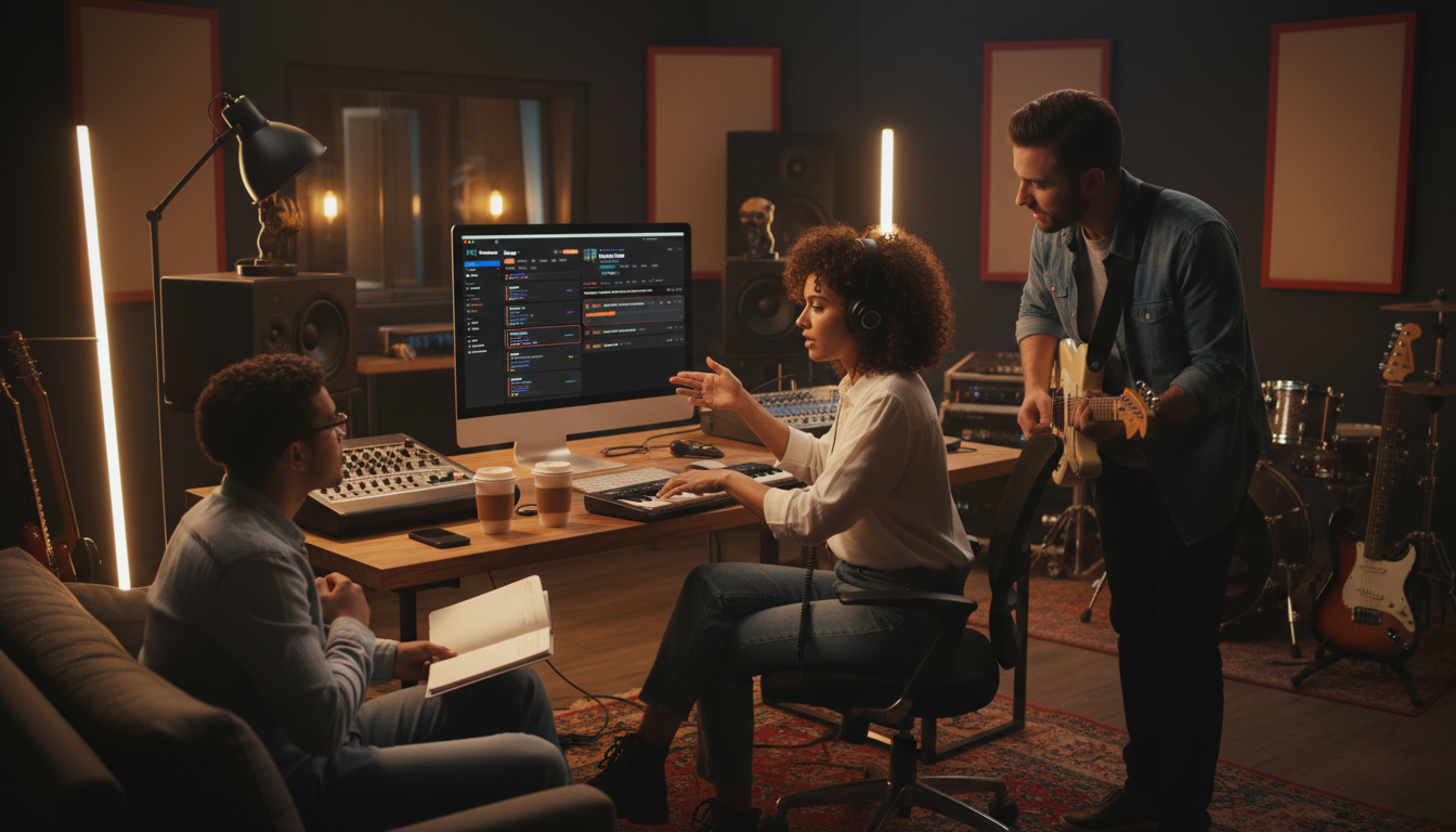 Creative work and project management for music producers